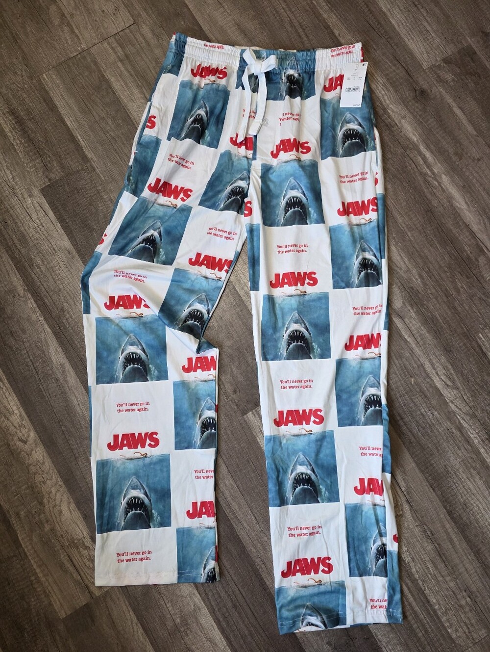 Nwt Jaws X Target 90s Movie Graphic Blue White Men’s Lounge Pants Sleep Jogger